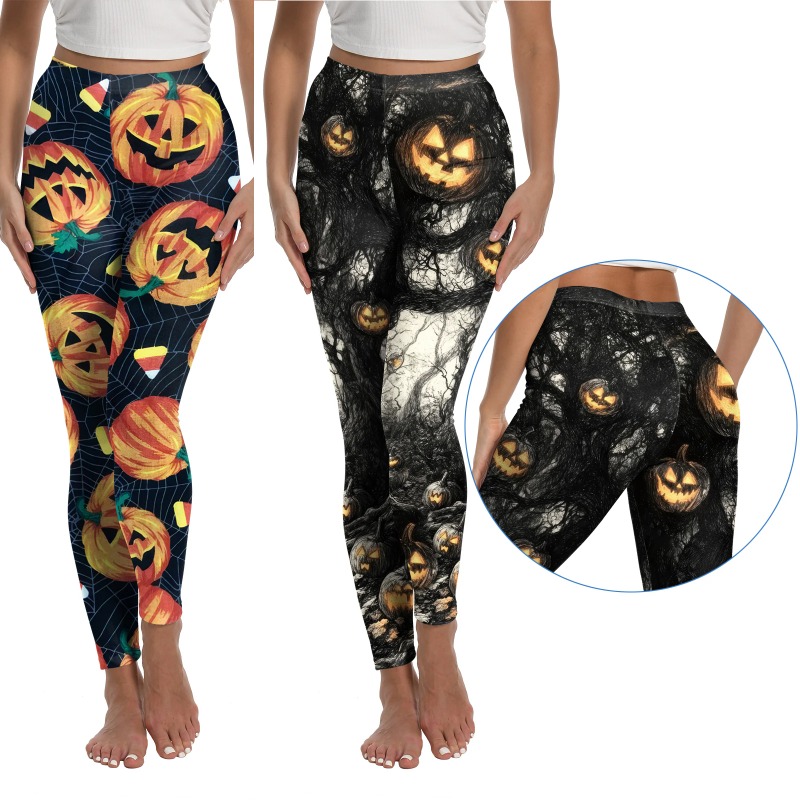 Yoga Fitness Holiday - Halloween Women Sexy Yoga Pants Pumpkin