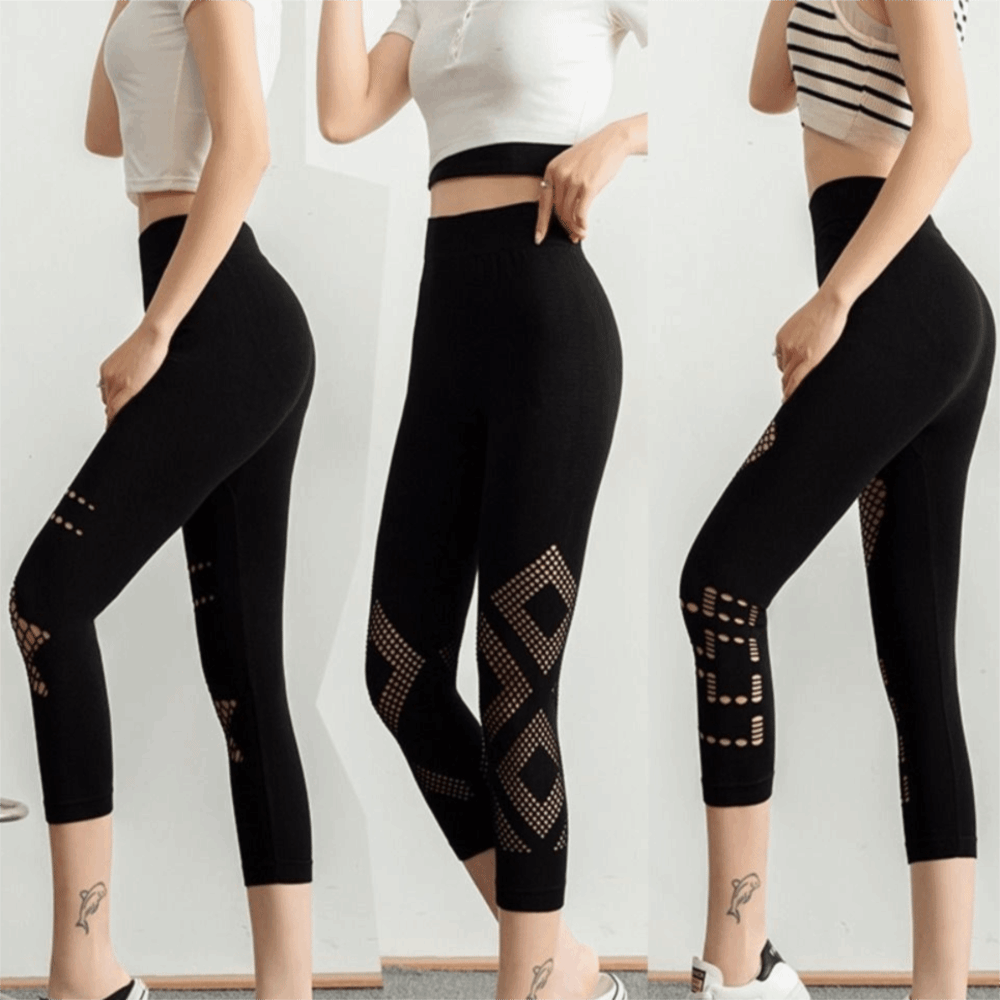 New Hollow Out Women's Mesh Le - Yoga & Fitness With Denise review and price