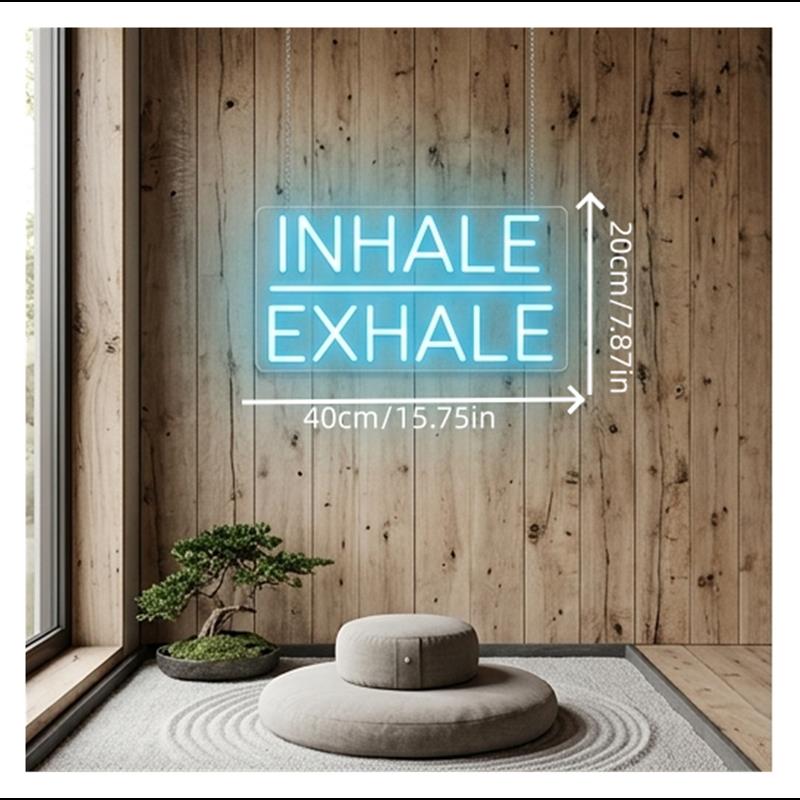 Inhale Exhale Neon Sign Light  - Yoga Fitness Holiday review and price