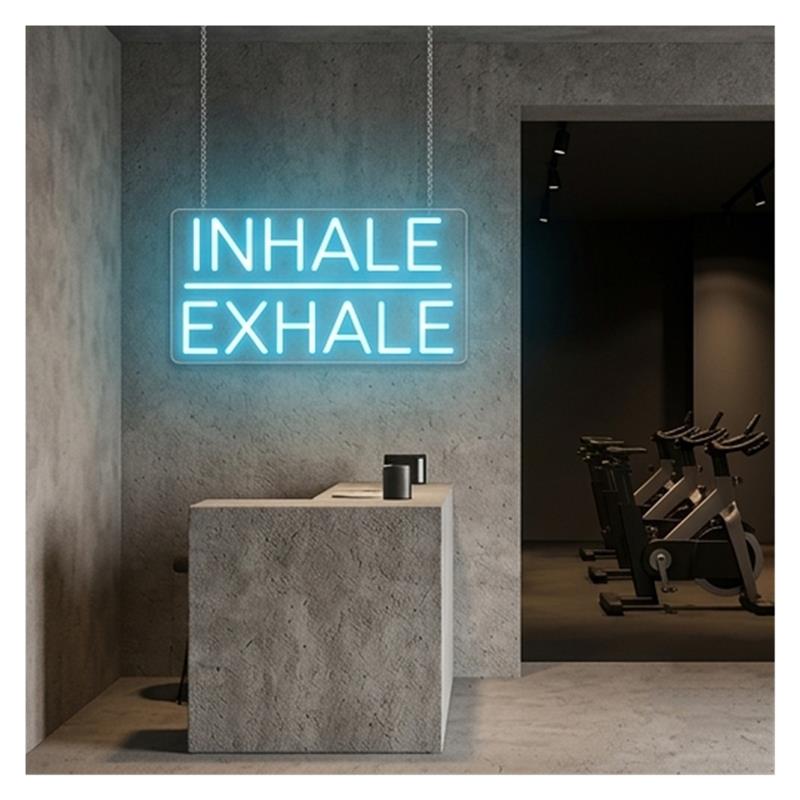 Inhale Exhale Neon Sign Light  - Yoga Fitness Holiday review and price