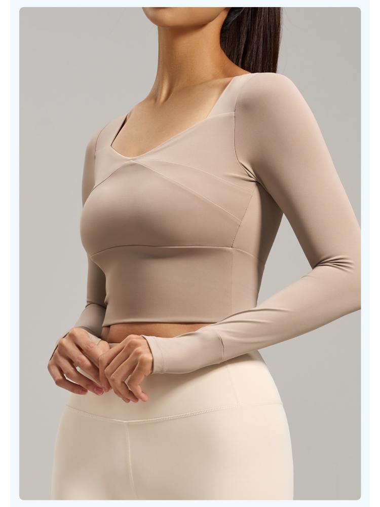 Long Sleeve Yoga Top With Remo - Yoga Fitness Top review and price