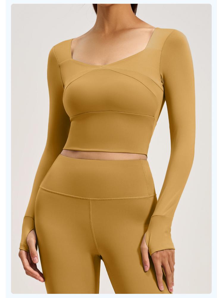 Long Sleeve Yoga Top With Remo - Yoga Fitness Top review and price