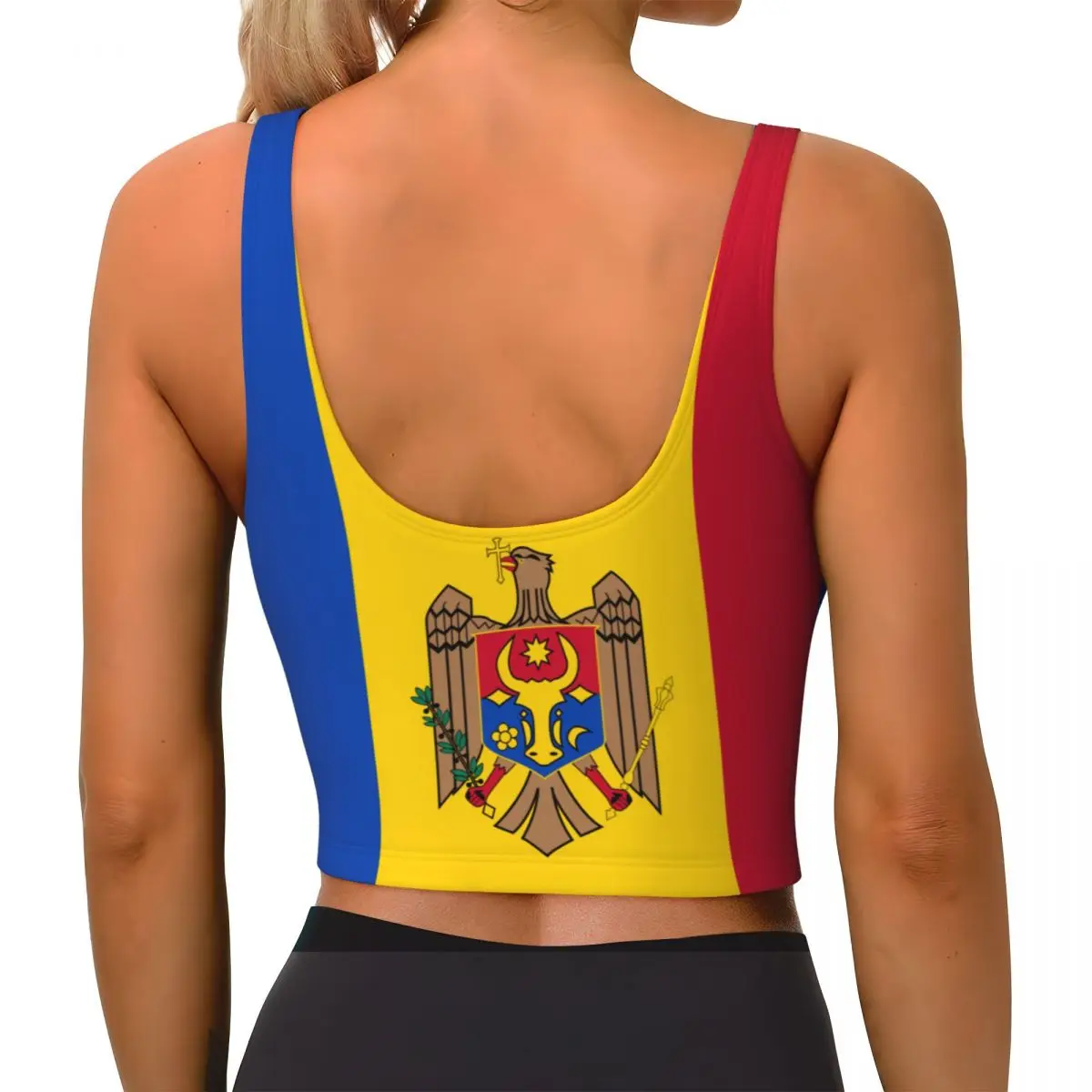 Moldova Flag Basic Tops Women  - Yoga Fitness Top review and price