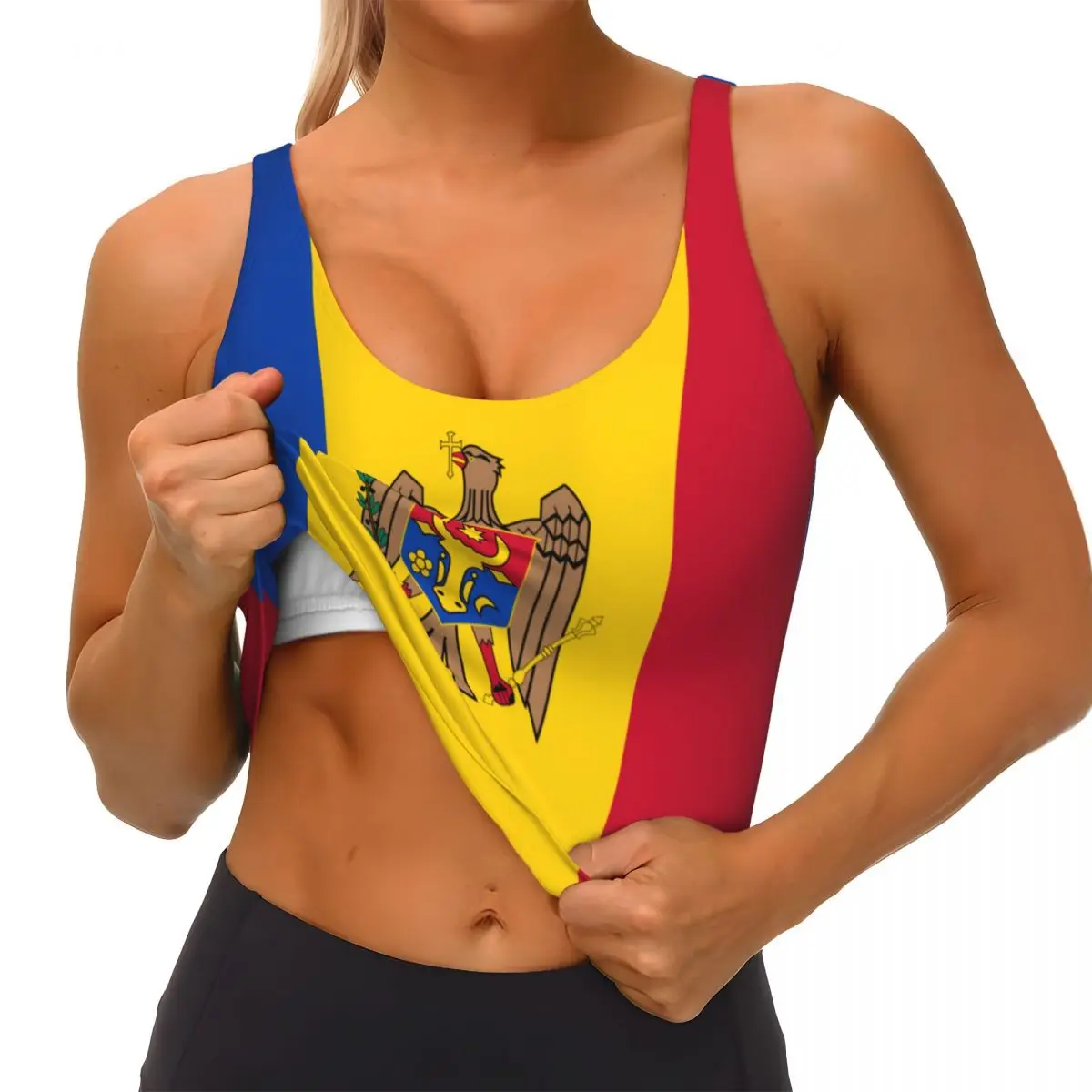Moldova Flag Basic Tops Women  - Yoga Fitness Top review and price
