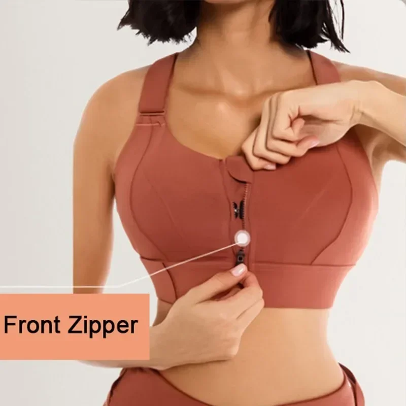 Front Zipper Women Sports Bra  - Yoga Fitness Plus review and price