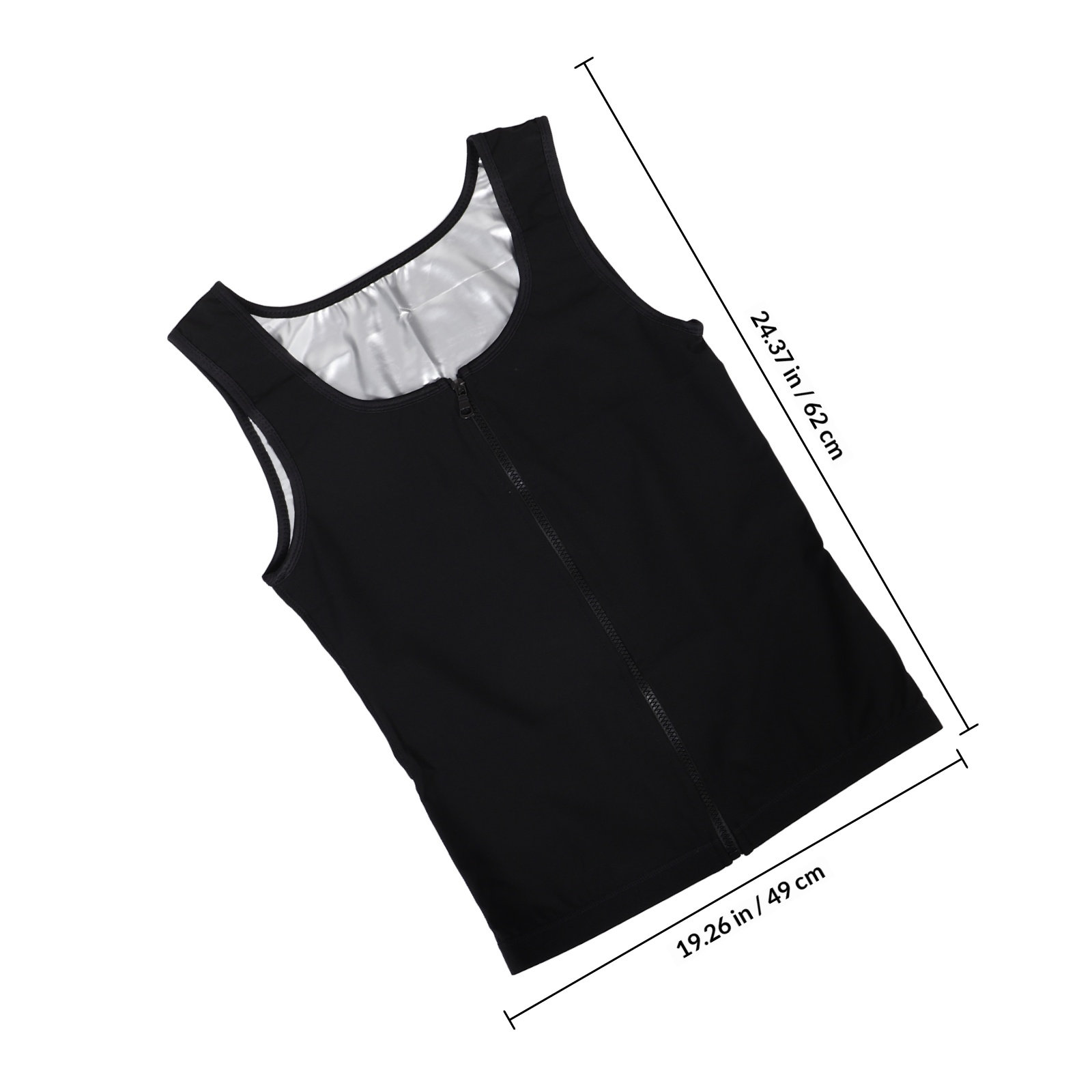 Men Compression Sweat Vest Zip - Yoga Fitness Top review and price