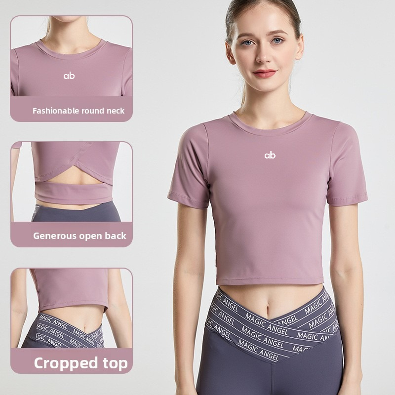 2026 New Backless Crop Yoga To - Yoga Fitness Top review and price