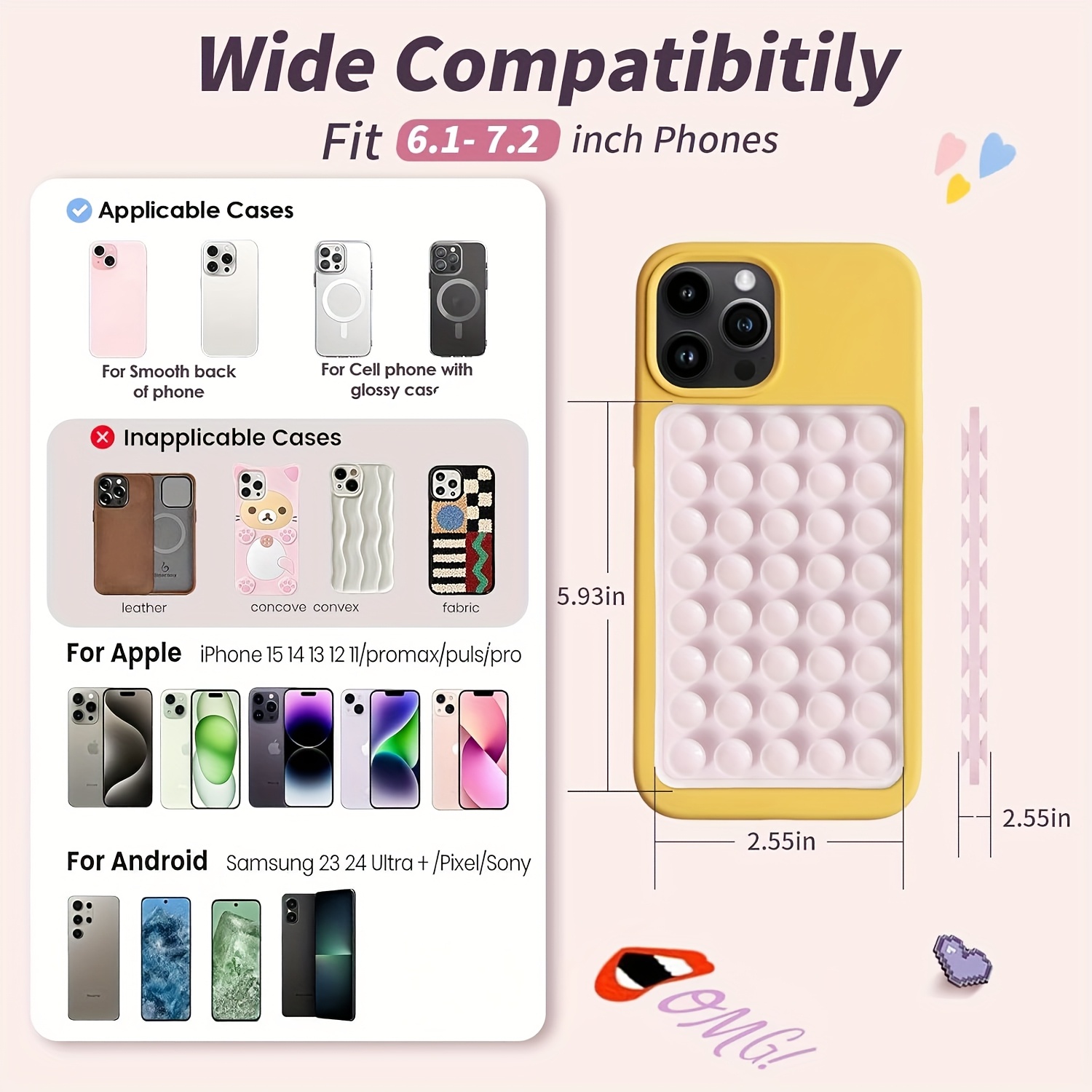 2pcs Double-Sided Silicone Suc - Fitness Of Yoga review and price