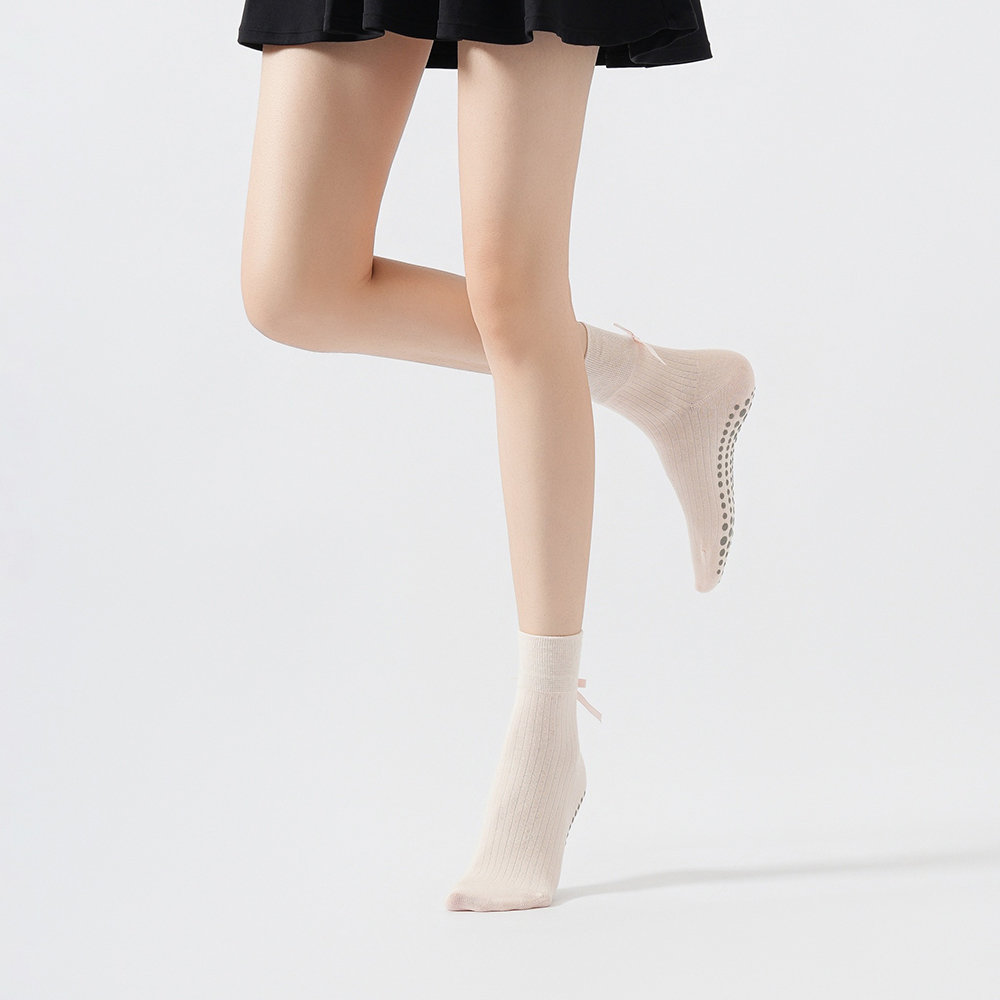 Cute Bowknot Yoga Socks Girls  - Fitness Of Yoga review and price