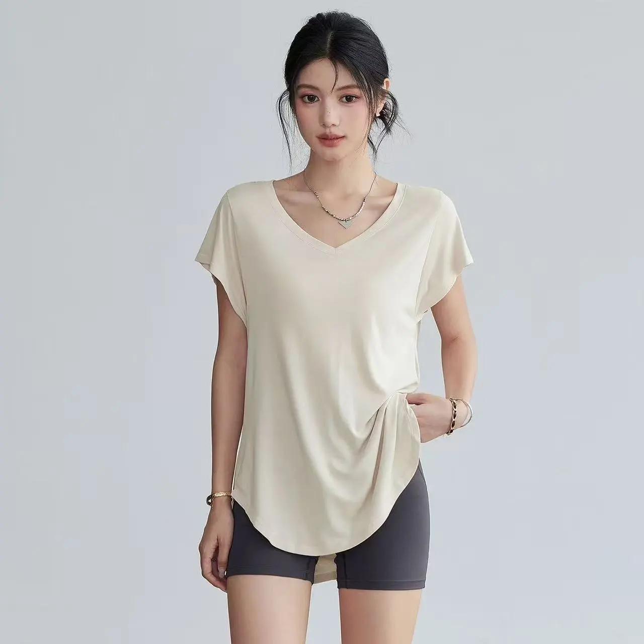 Women's Slimming Round Neck Yo - Yoga Fitness Top review and price