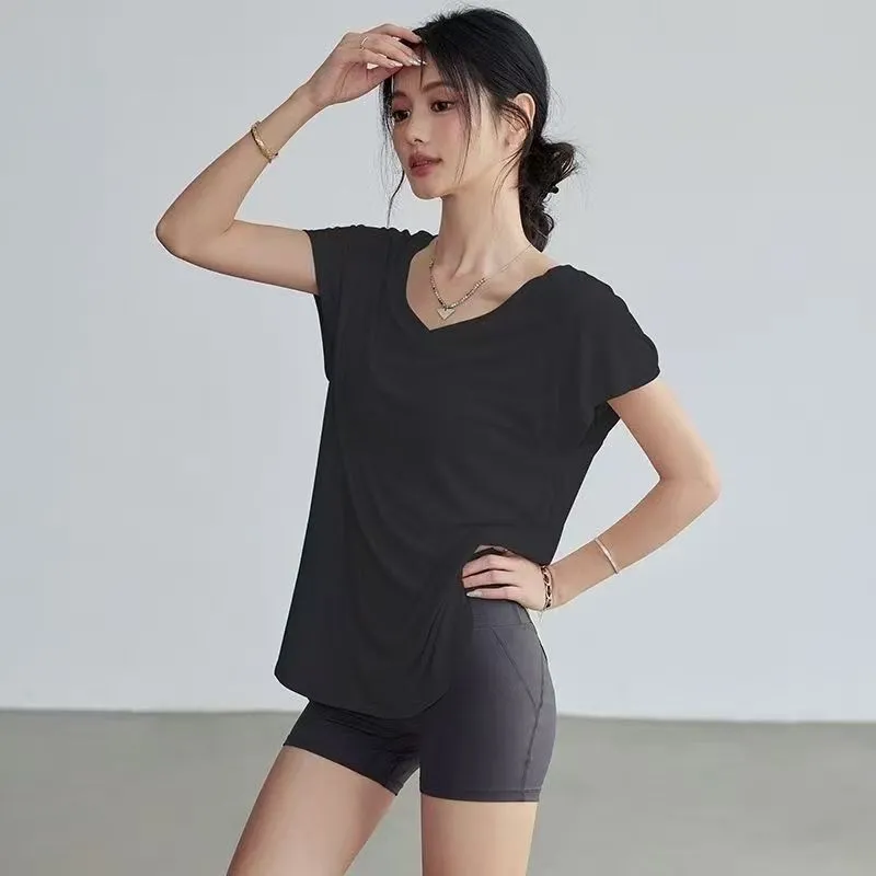 Women's Slimming Round Neck Yo - Yoga Fitness Top review and price